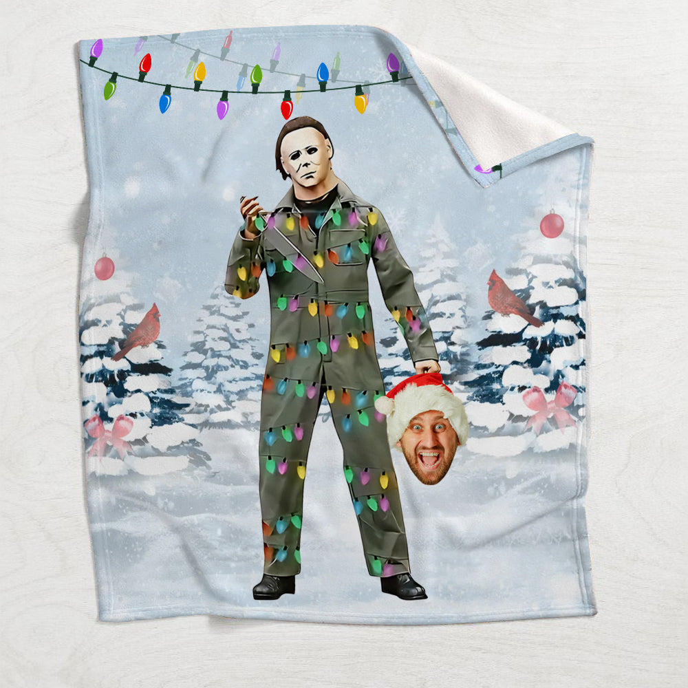 Personalized Horror Character Blanket Custom Gift for Halloween Blanket GradoCreations