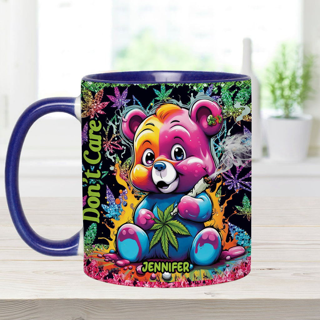 Personalized Don't Care Bear Weed Accent Mug Custom Name Gift Accent Mug GradoCreations