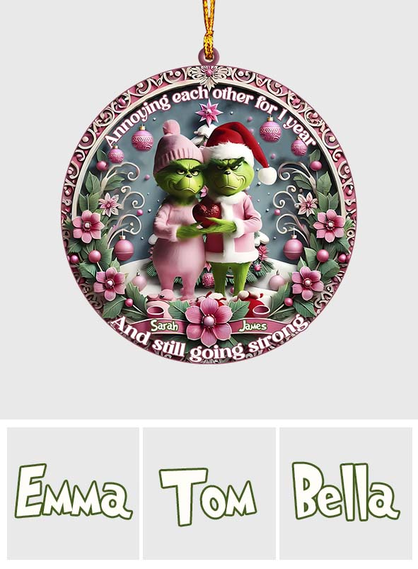 Personalized Christmas Ornament Custom Name Gift for Couple Ornament GradoCreations