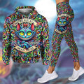 Personalized Cat Design Hoodie & Leggings Set for Women Hoodie & Leggings GradoCreations