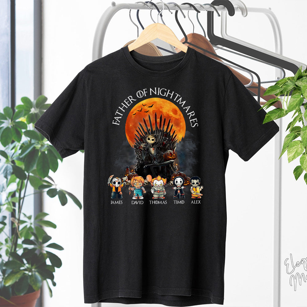 Personalized Father T-Shirt and Hoodie with 4 Character Design T-shirt & Hoodie GradoCreations