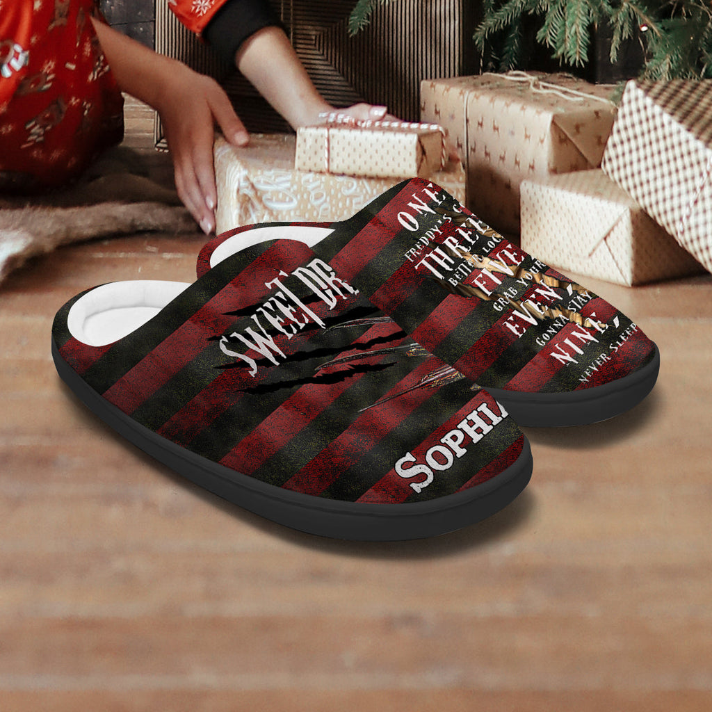 Personalized Sweet Dreams Slippers Custom Name Cozy Gift Slippers GradoCreations