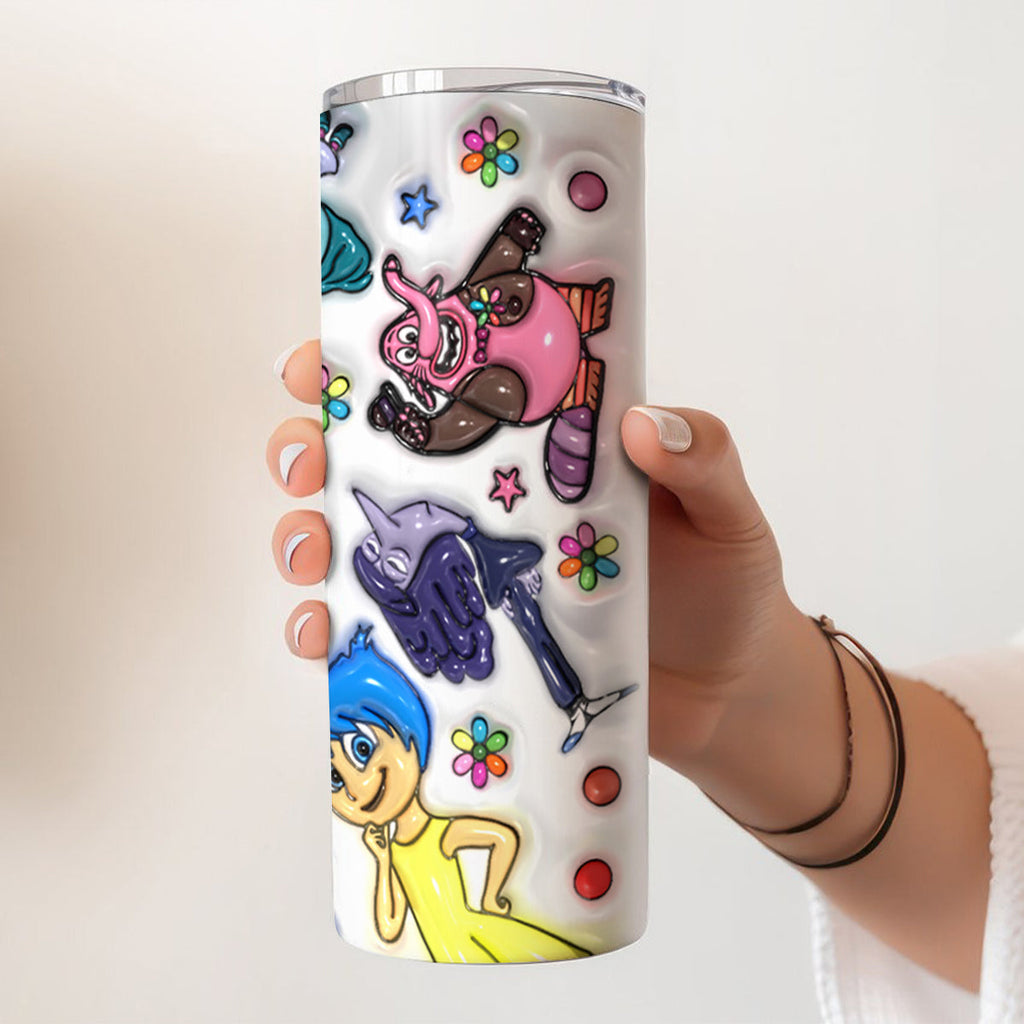 Personalized Stainless Steel Skinny Tumbler Gift for Kids - It's Ok To Feel All The Feels Skinny Tumbler GradoCreations