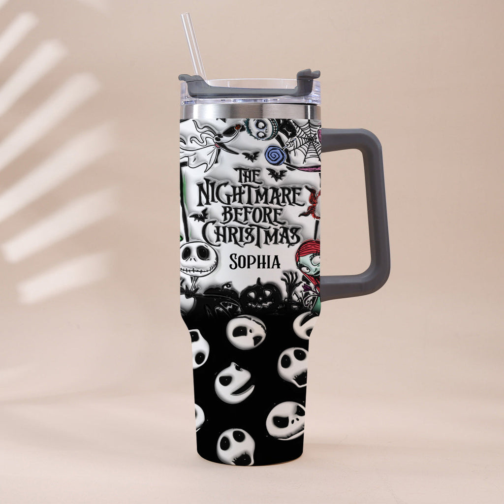 Personalized Nightmare Tumbler with Handle for Kids & Adults Tumbler With Handle GradoCreations