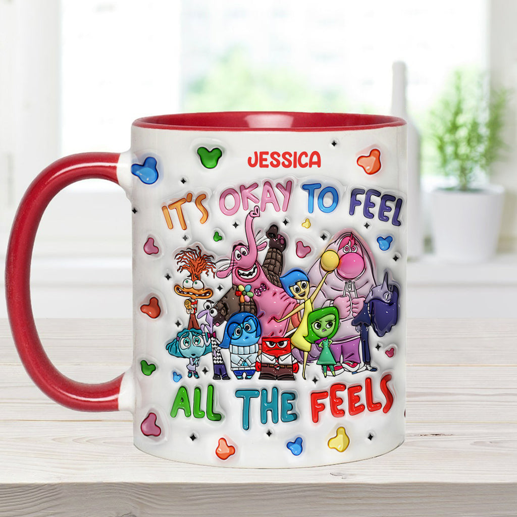 Personalized Ceramic Accent Mug Custom Name Feelings Gift Accent Mug GradoCreations