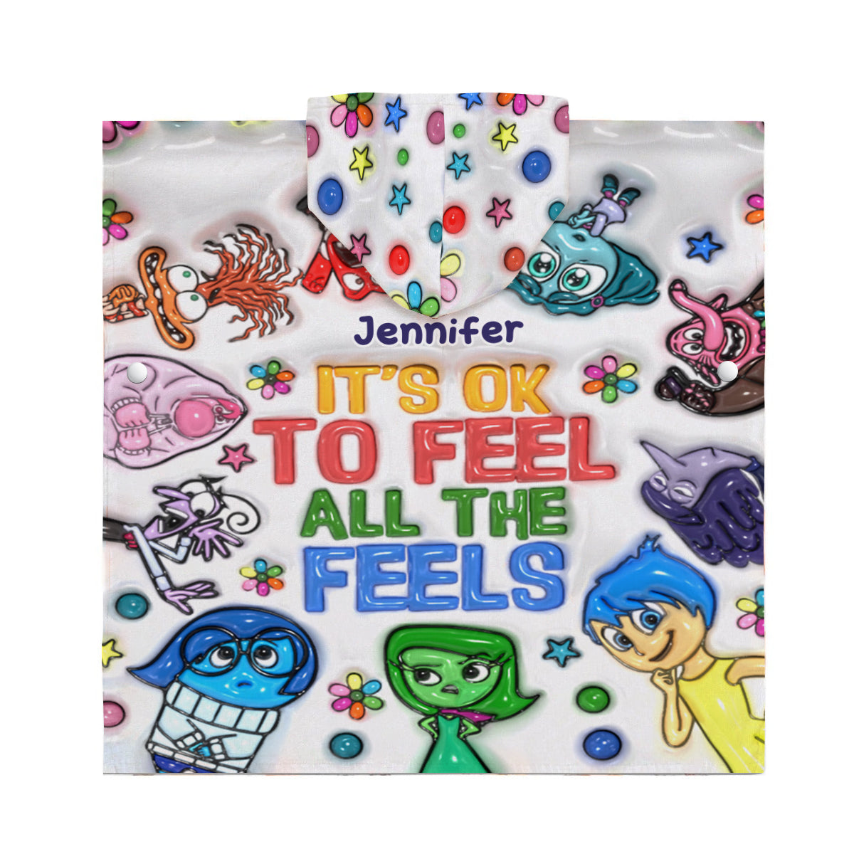 Personalized Kid Hooded Towel Poncho Custom Name Gift Kid Hooded Towel Poncho GradoCreations