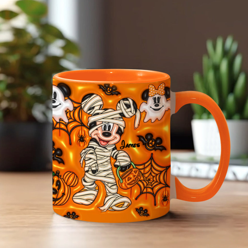 Personalized Halloween Accent Mug for Kids Custom Names Accent Mug GradoCreations