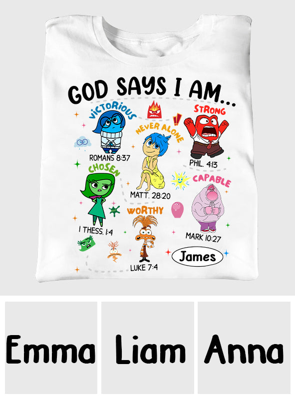Personalized God Says I Am T-shirt & Hoodie for Kids T-shirt & Hoodie GradoCreations