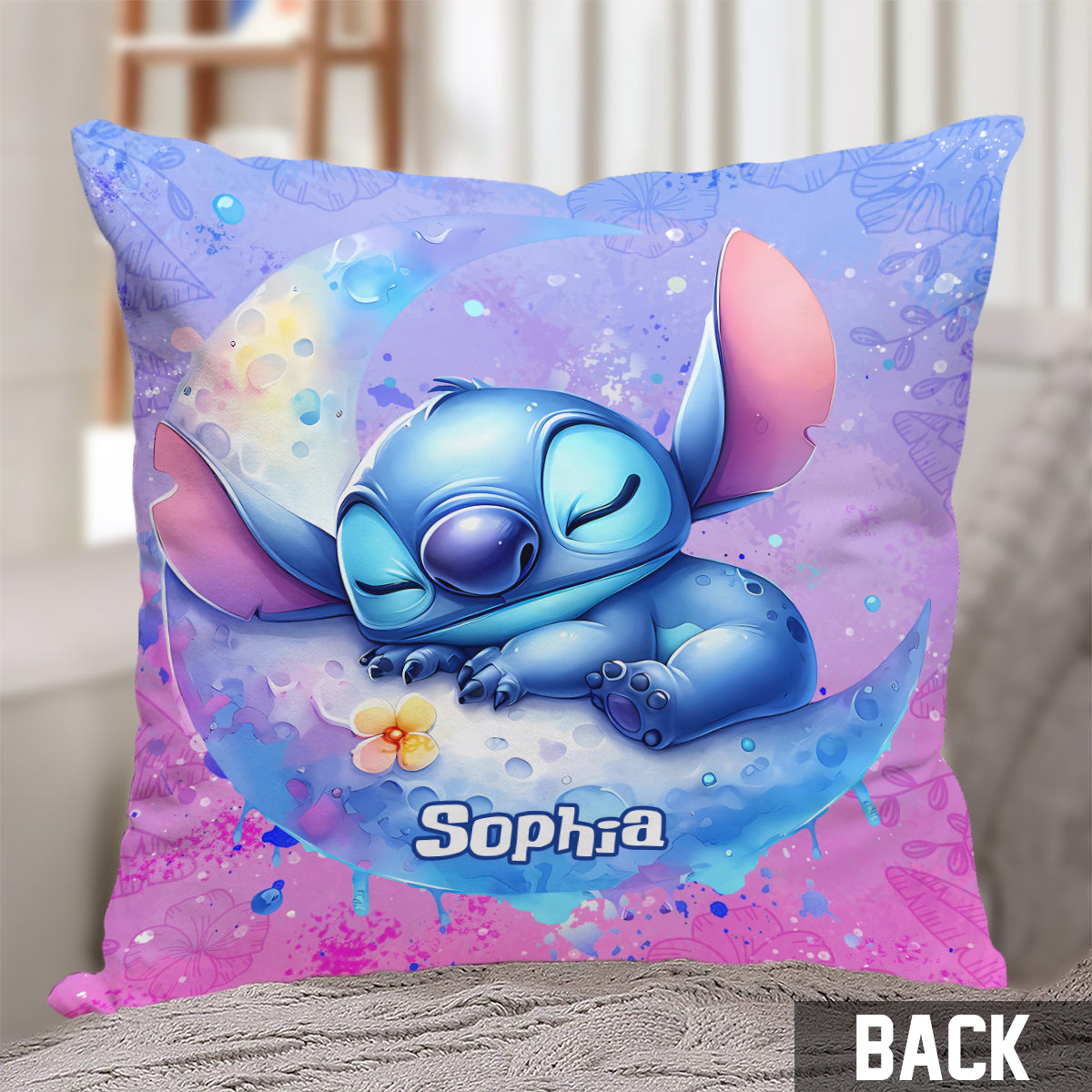 Personalized Ohana Throw Pillow Custom Name Gift for Kids Throw Pillow GradoCreations