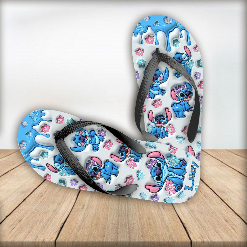 Personalized Ohana Flip Flops Custom Name Beach Gift Flip Flops GradoCreations