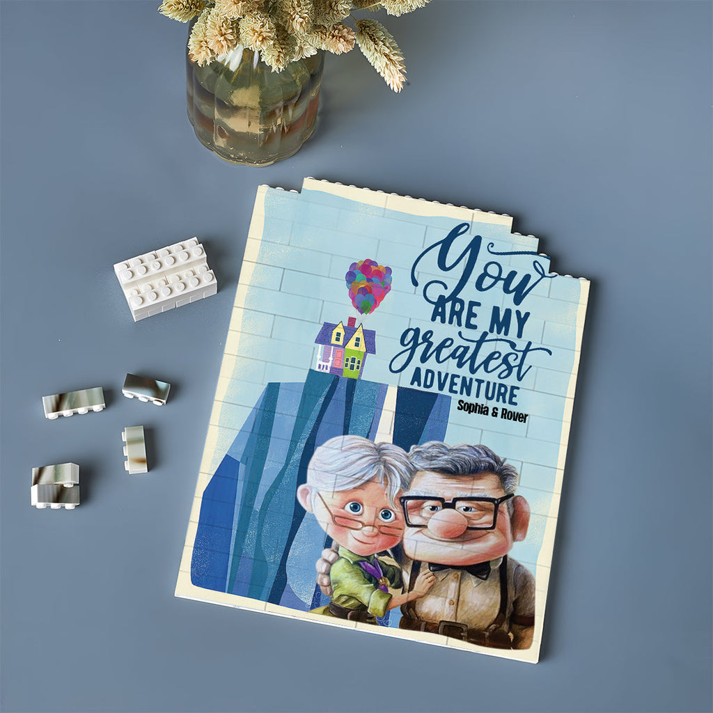 Personalized Vertical Rectangle Building Brick Block Custom Gift for Couple Anniversary Rectangle Building Brick Blocks GradoCreations