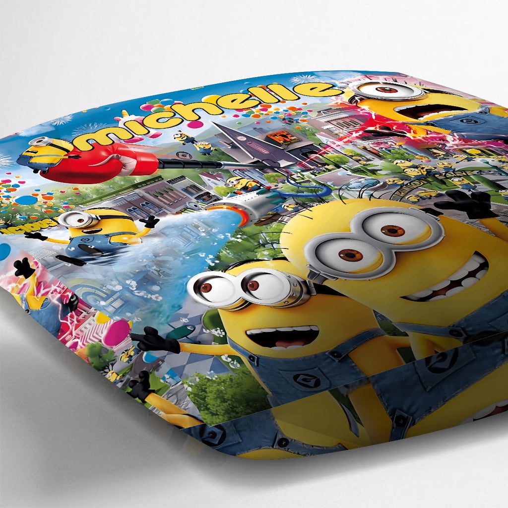 Personalized Minion Throw Pillow Custom Name Gift for Kids Throw Pillow GradoCreations