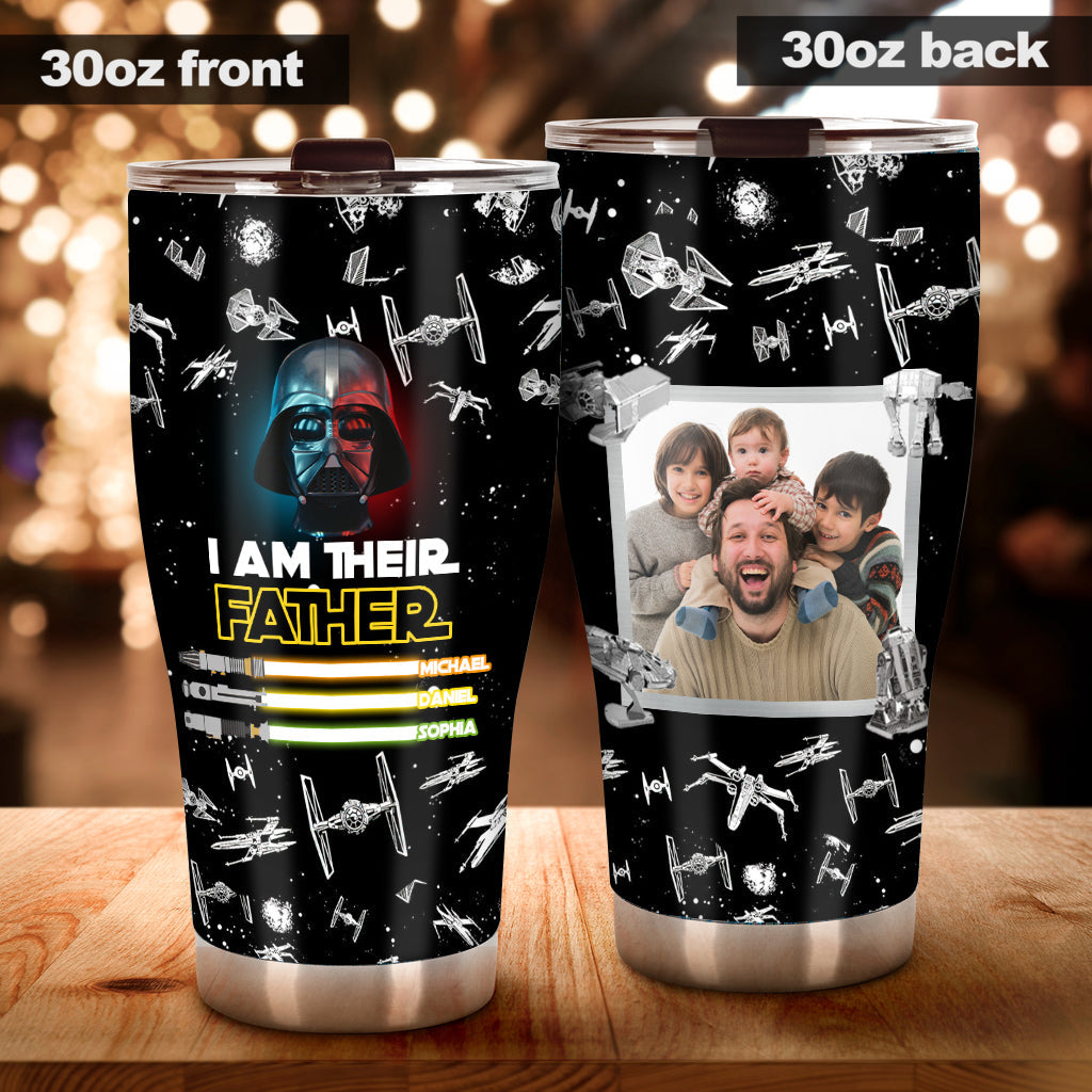 Personalized Father Tumbler Custom Name Galaxy Design Gift Tumbler GradoCreations