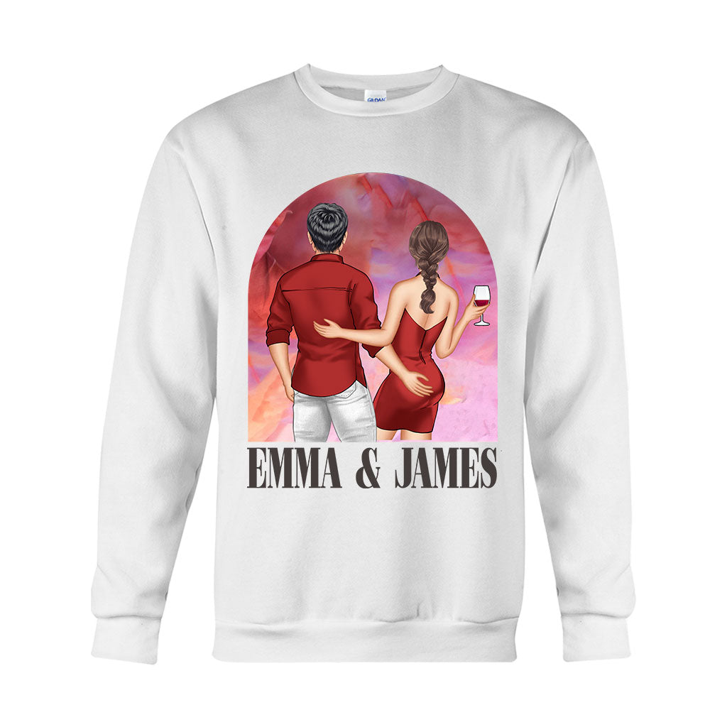 Personalized Couple T-Shirt & Hoodie Unique Gift for Anniversary or Valentine's Day T-shirt & Hoodie GradoCreations