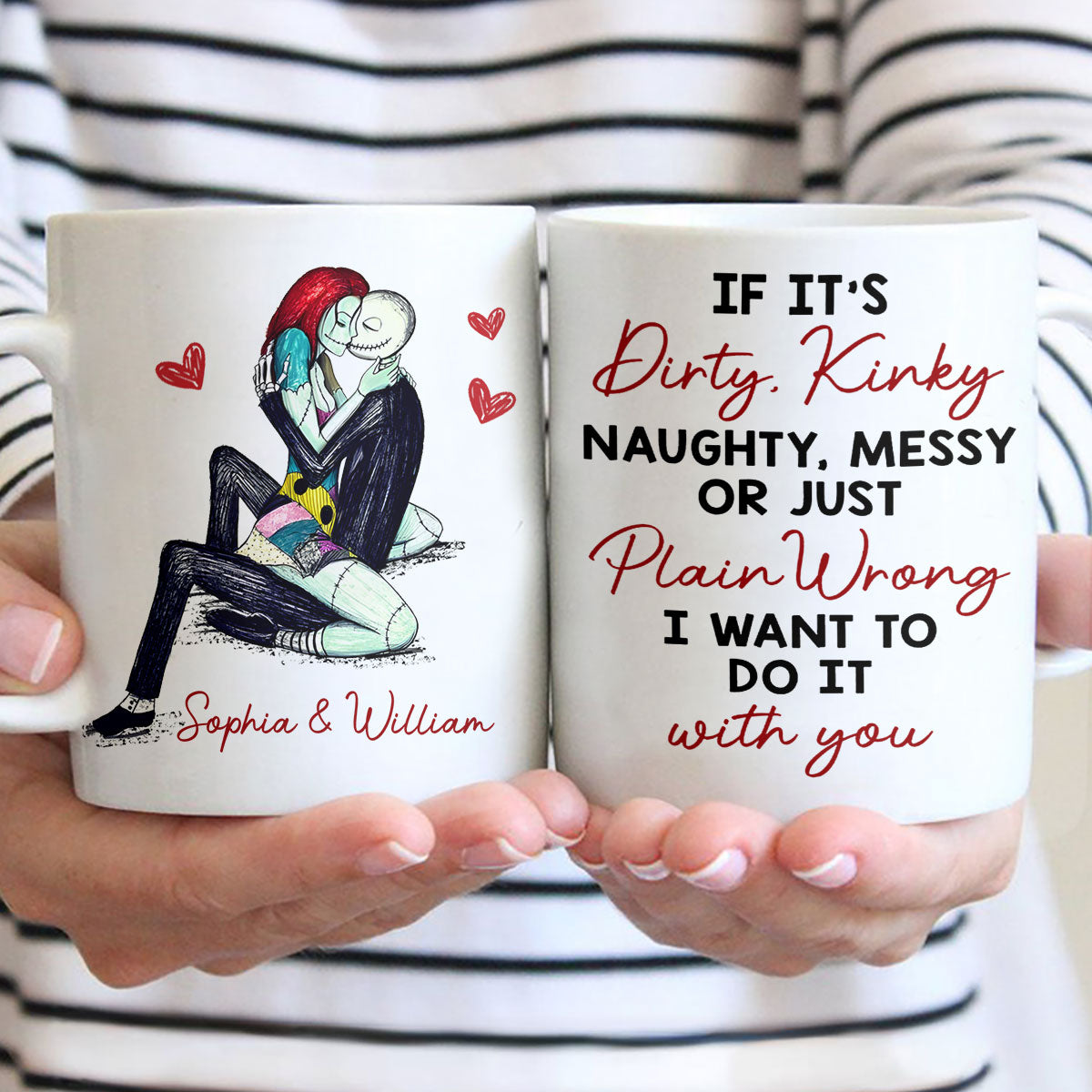 Personalized Kinky Couple Mug Custom Name Gift for Valentine's Day Mug GradoCreations