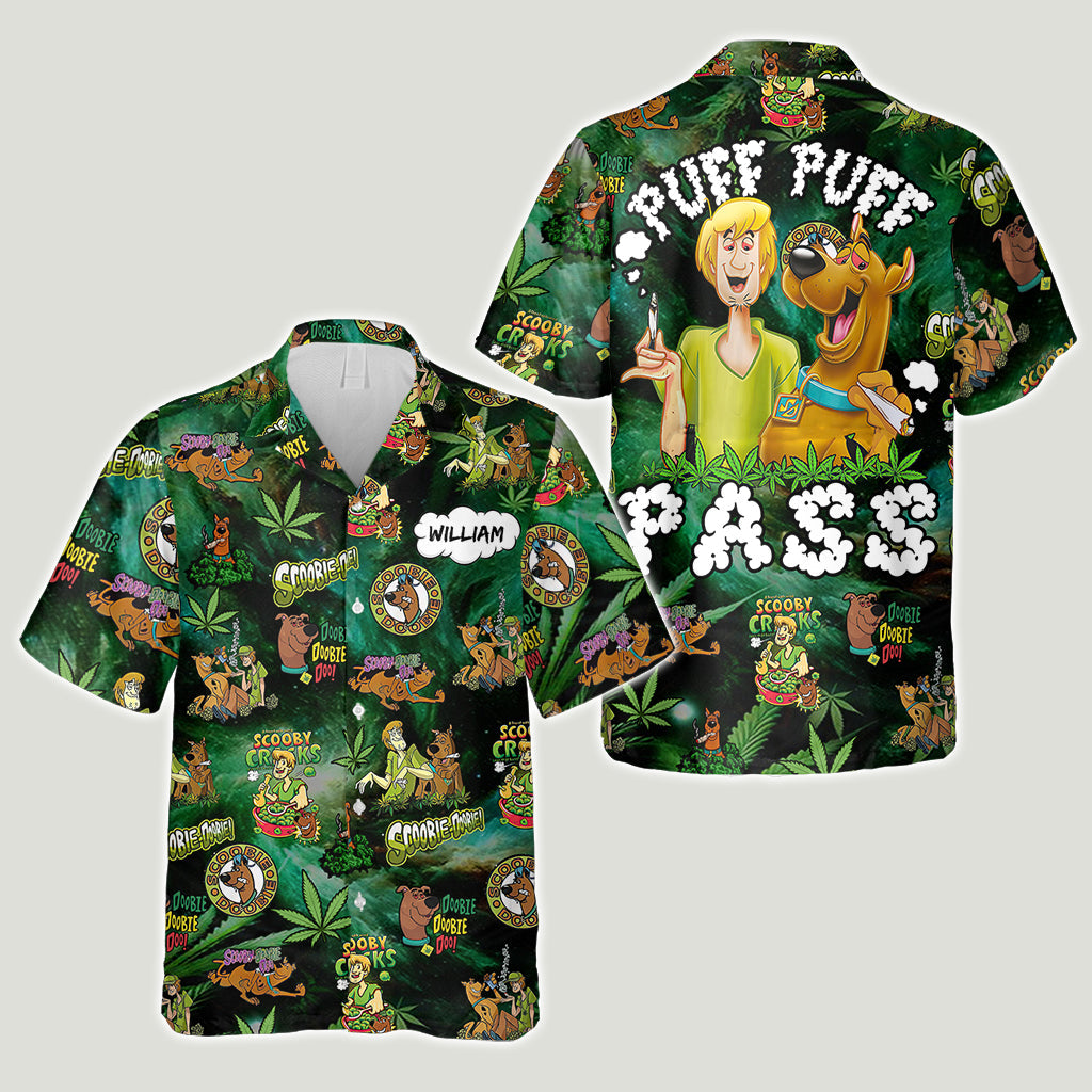 Personalized Puff Puff Pass Hawaiian Shirt Custom Name Gift Hawaiian Shirt GradoCreations