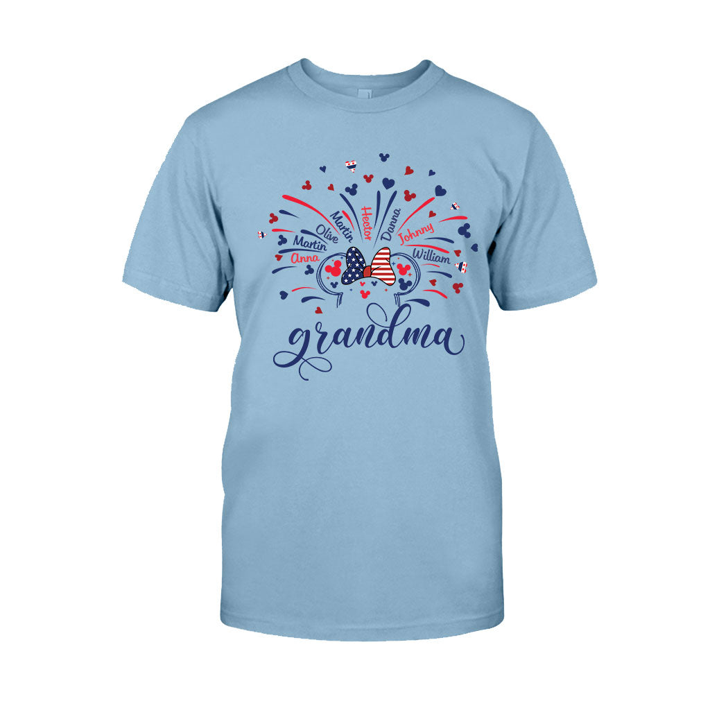 Personalized Firework Mouse T-shirt & Hoodie for Family | 4th of July Gift T-shirt & Hoodie GradoCreations