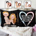 Personalized Use The Force Throw Pillow Custom Couple Gift Throw Pillow GradoCreations