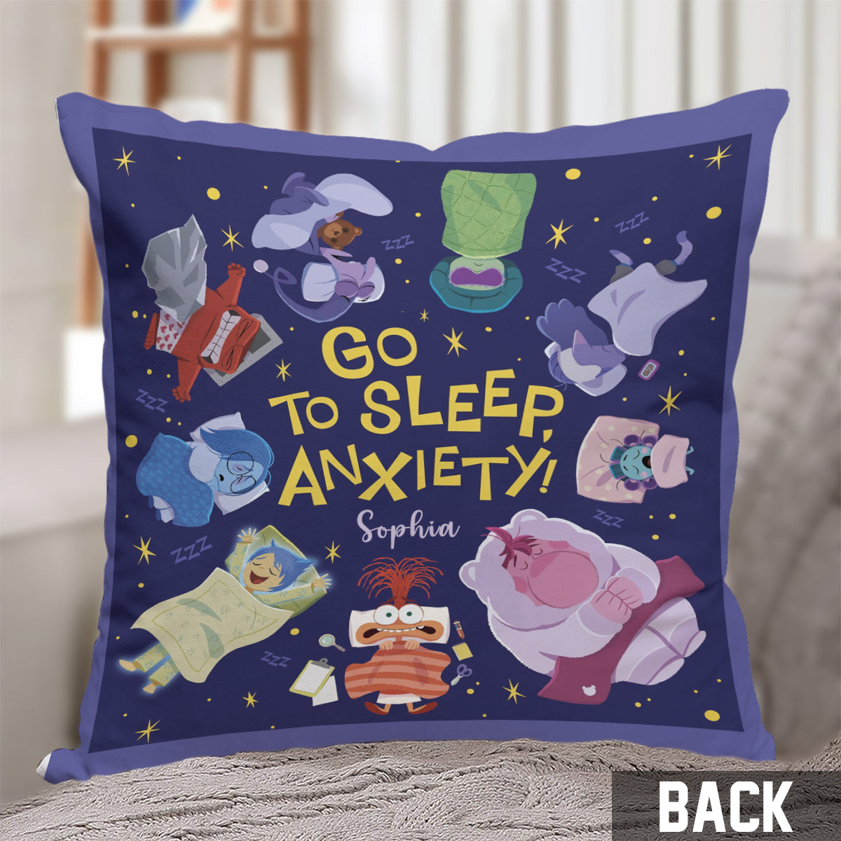 Personalized Go To Sleep Throw Pillow Custom Name Gift Throw Pillow GradoCreations