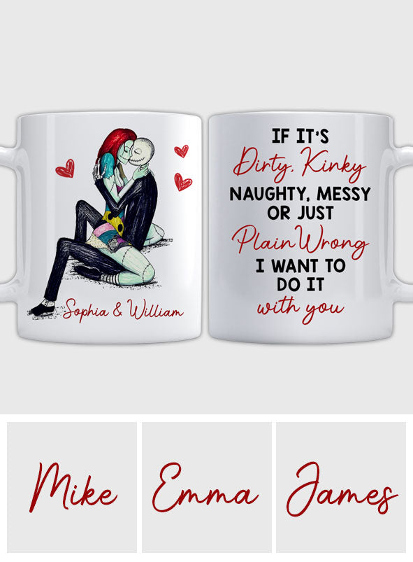 Personalized Kinky Couple Mug Custom Name Gift for Valentine's Day Mug GradoCreations