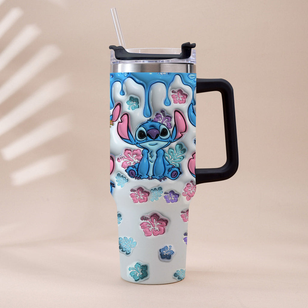 Personalized Ohana Tumbler with Handle Custom Name Gift for Family Tumbler With Handle GradoCreations