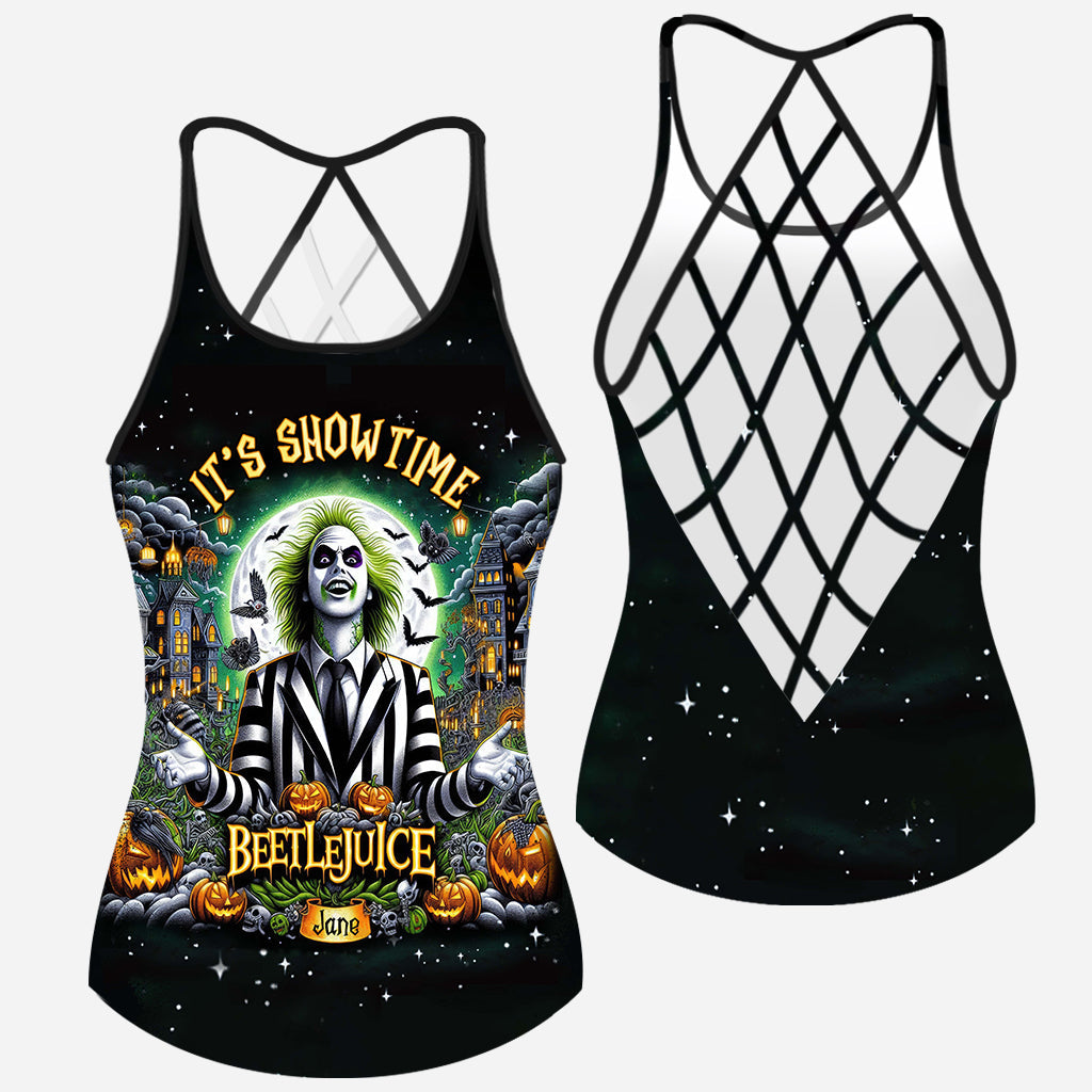 Personalized Halloween Cross Tank Top Custom Name Gift Idea Cross Tank Top GradoCreations
