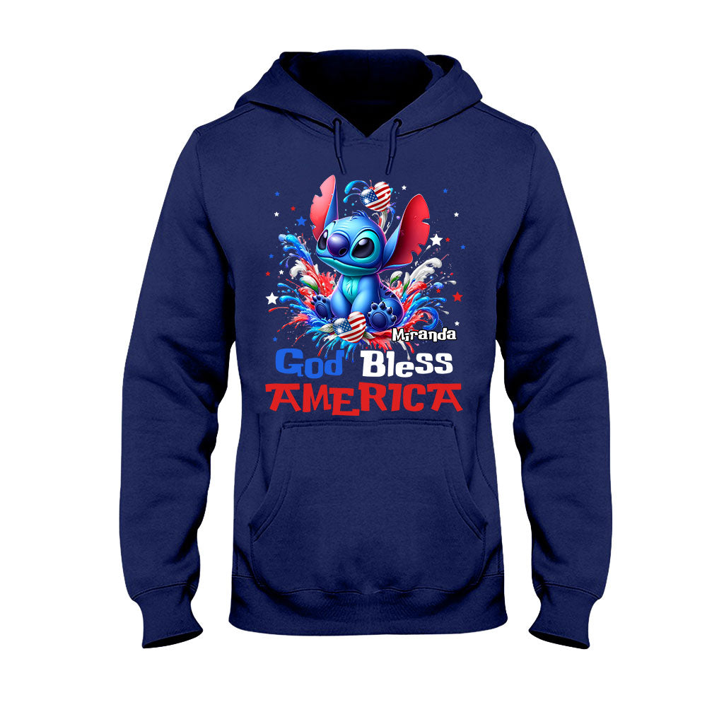 Personalized God Bless America T-Shirt & Hoodie for July 4th Gift T-shirt & Hoodie GradoCreations