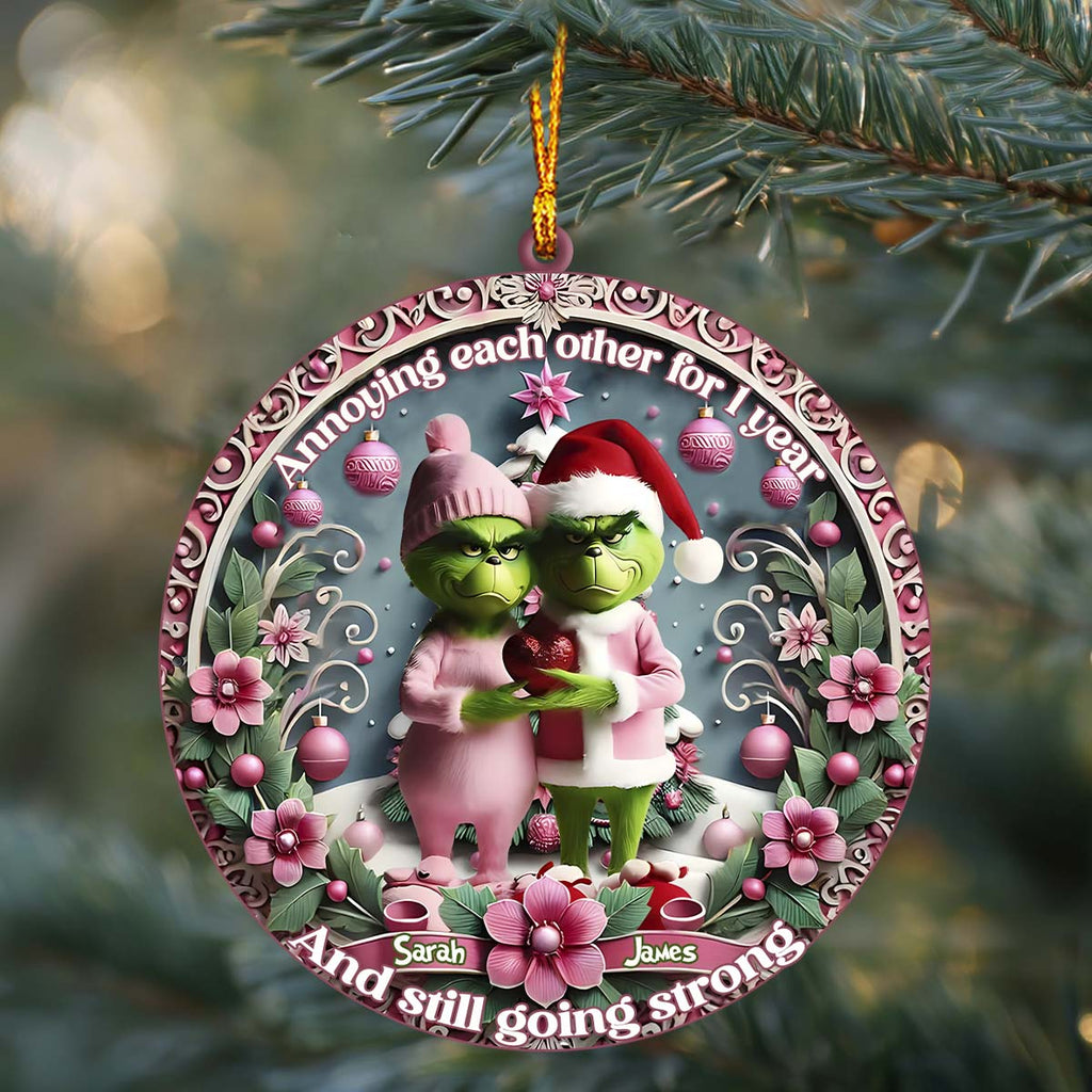 Personalized Christmas Ornament Custom Name Gift for Couple Ornament GradoCreations
