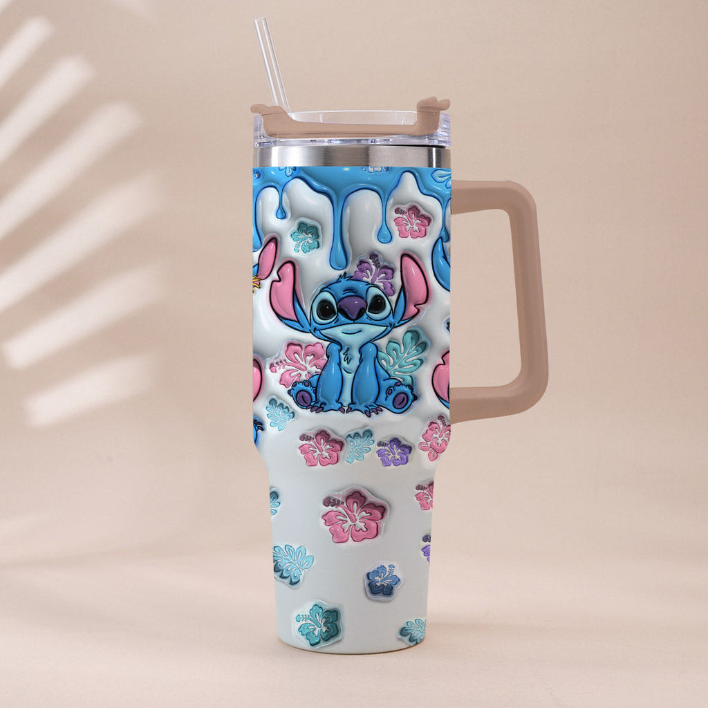Personalized Ohana Tumbler with Handle Custom Name Gift for Family Tumbler With Handle GradoCreations