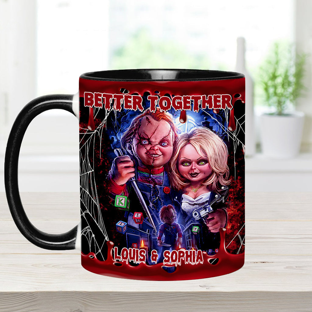 Personalized Chucky & Tiffany Accent Mug Custom Name Gift Accent Mug GradoCreations