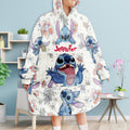 Personalized Stitch Blanket Hoodie Gift for Kids & Teens Blanket Hoodie GradoCreations