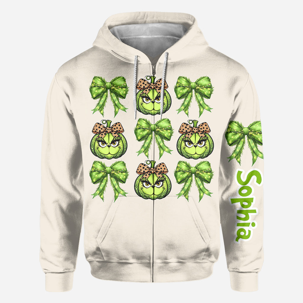 Personalized Grinchy Christmas All Over Shirt for Women All Over Shirt GradoCreations