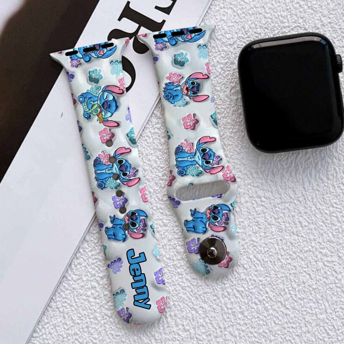 Personalized Stitch Apple Watch Band Custom Name Gift for Her Apple Watch Band GradoCreations