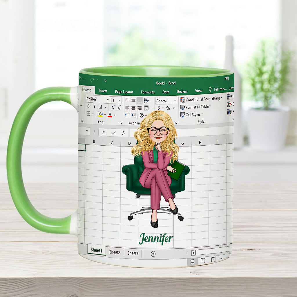 Personalized Accent Mug Custom Colleague Gift with Name Accent Mug GradoCreations