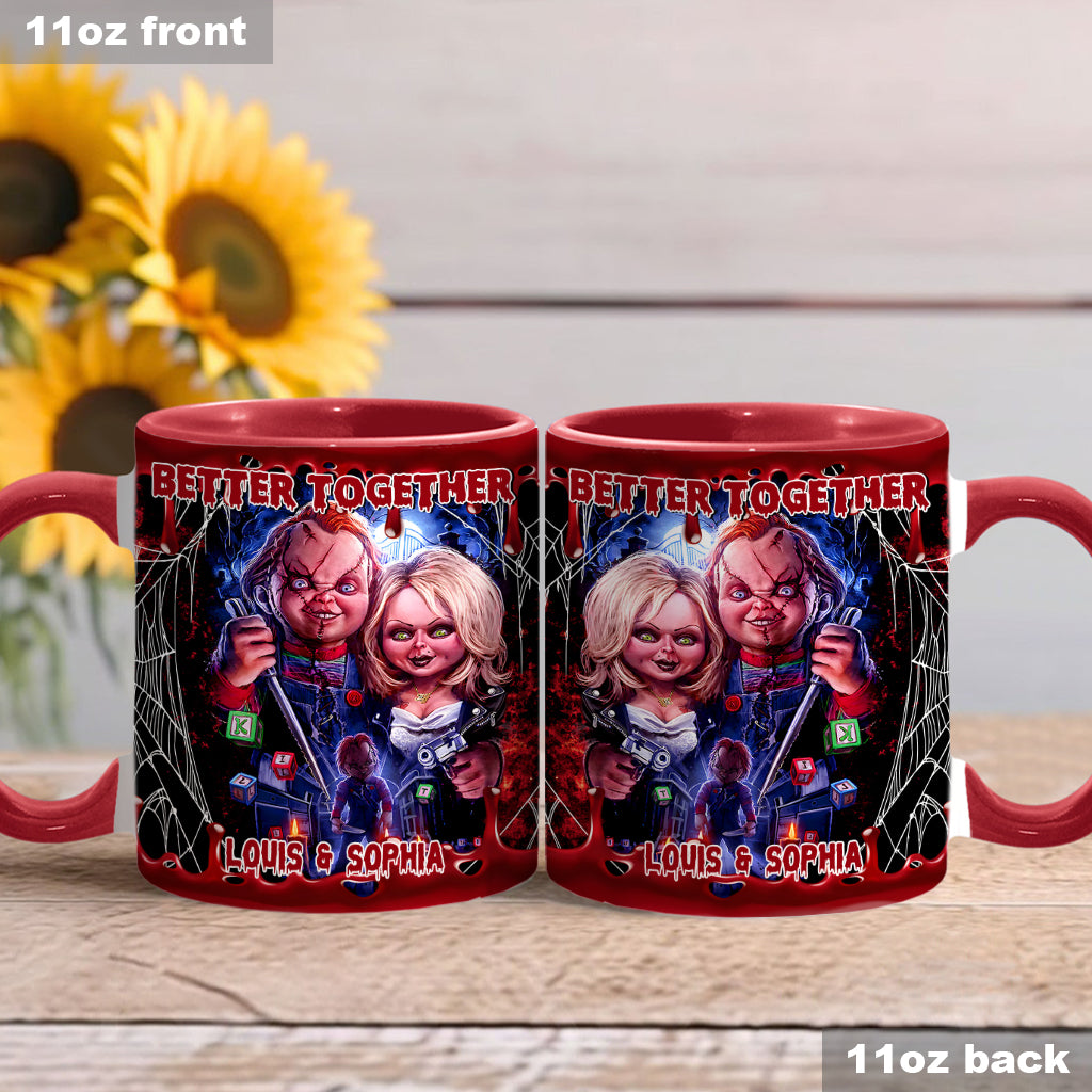 Personalized Chucky & Tiffany Accent Mug Custom Name Gift Accent Mug GradoCreations