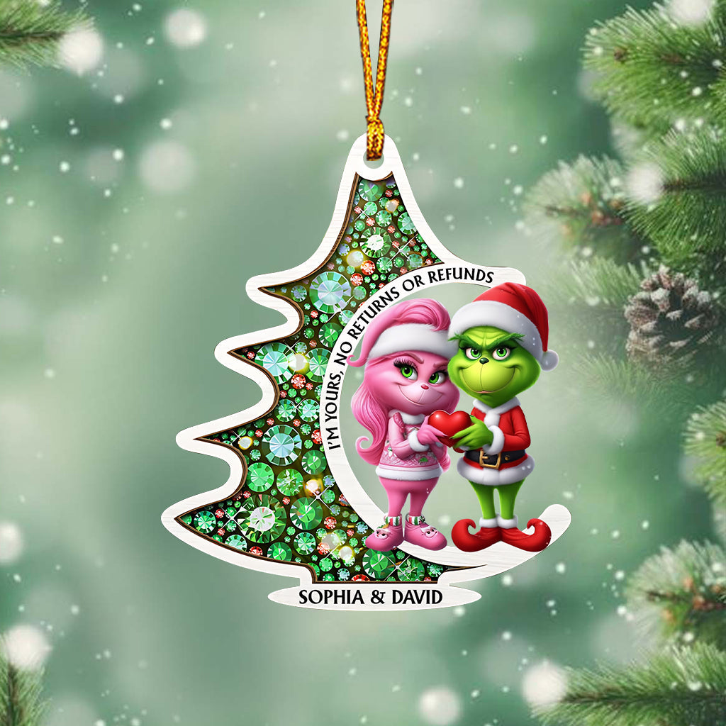 Personalized Grinch Christmas Tree Ornament Custom Gift Ornament GradoCreations