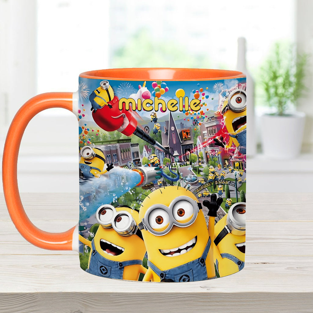 Personalized Minions Accent Mug Custom Name Gift for Kids Accent Mug GradoCreations