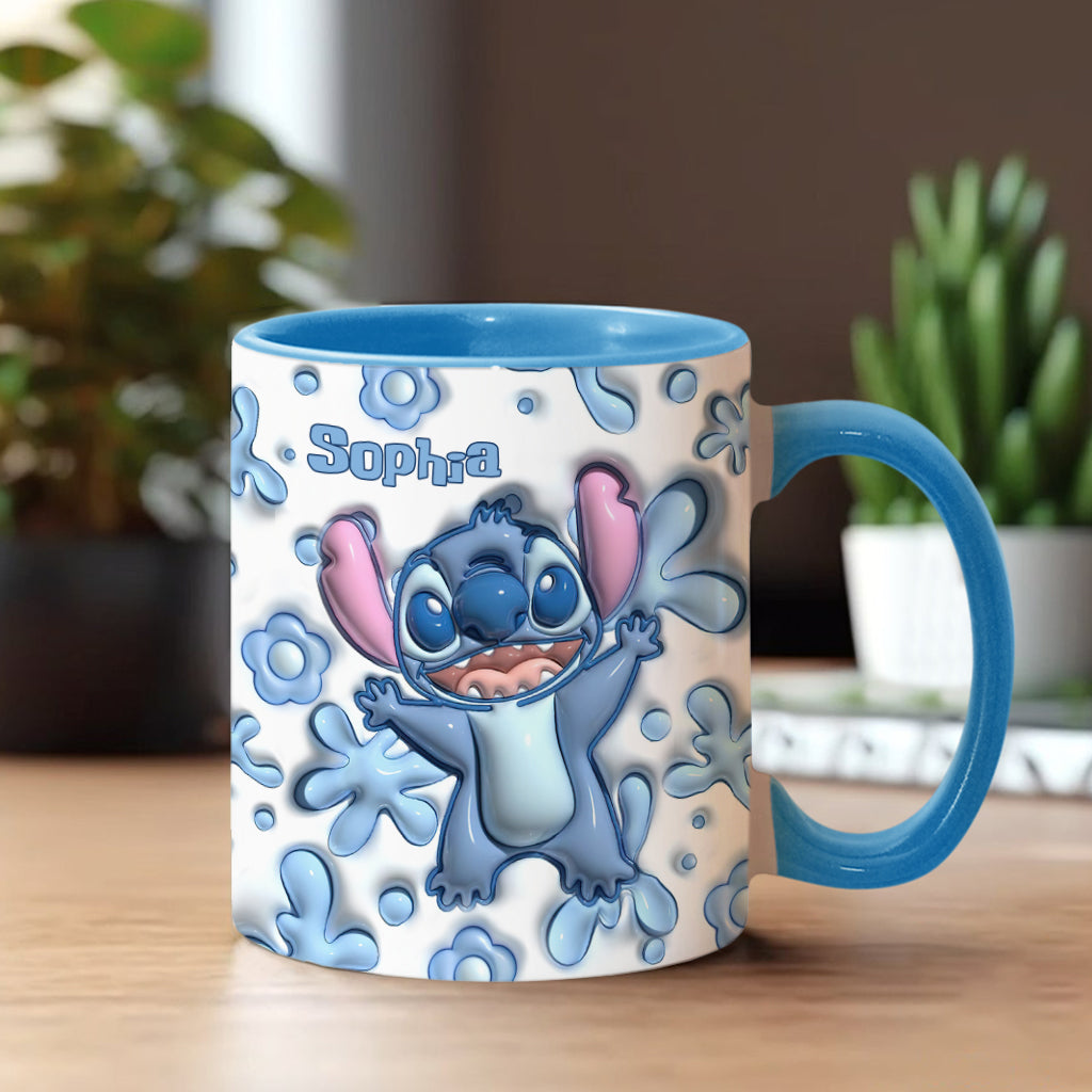Personalized Ceramic Accent Mug Ohana Design Custom Name Gift Accent Mug GradoCreations