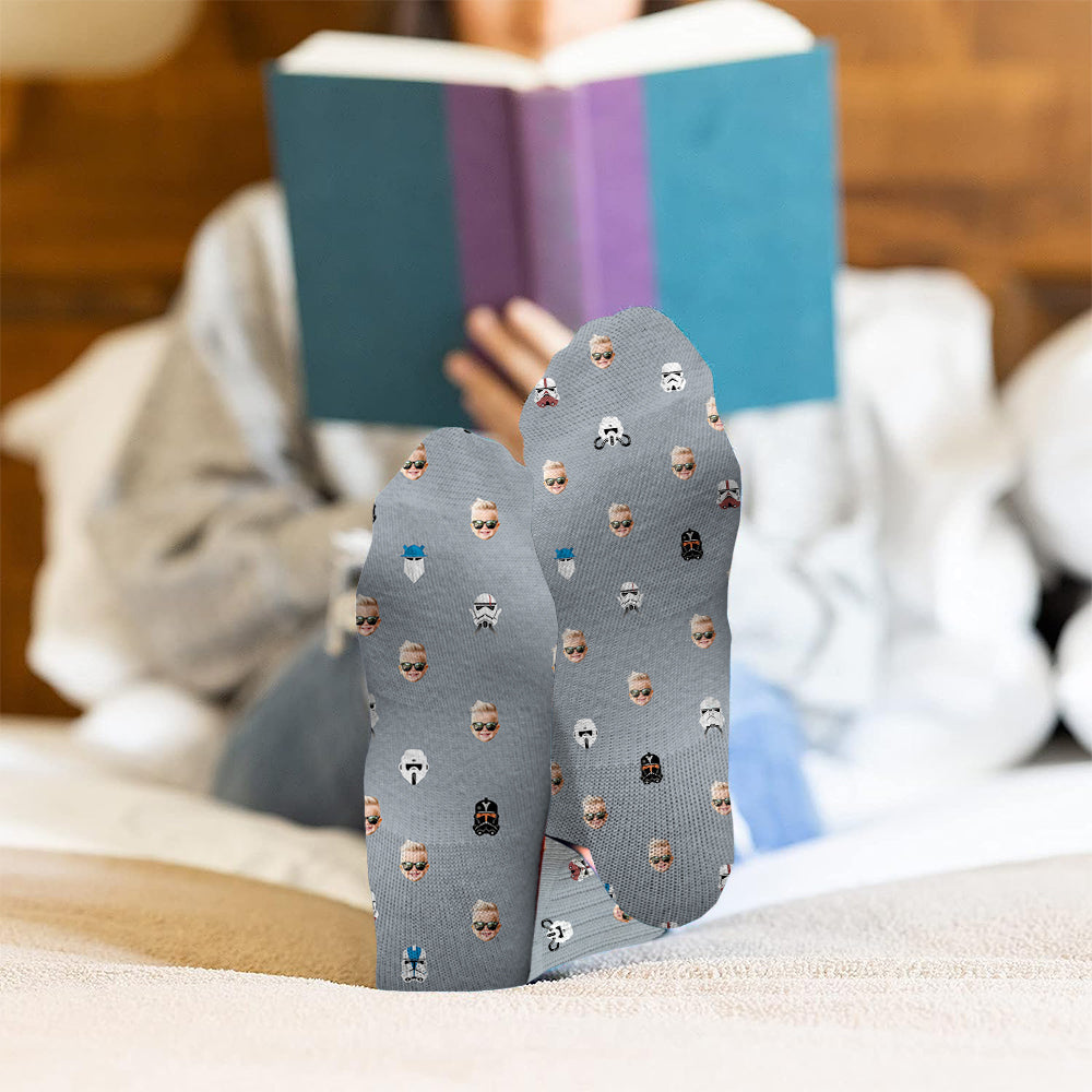 Personalized Dad Socks with Custom Photos for Father's Day Gift Socks GradoCreations
