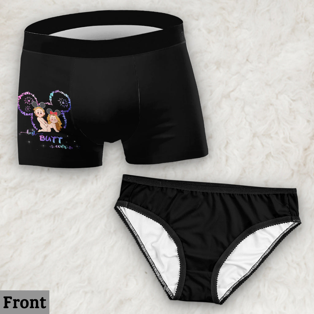Personalized Lace Border Women's Briefs & Men's Boxers Gift for Couples Lace Border Women Briefs And Men’s Boxer Briefs GradoCreations