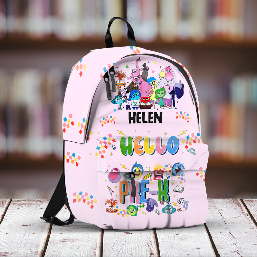 Personalized Kids Backpack with Characters Custom Name for School Backpack GradoCreations
