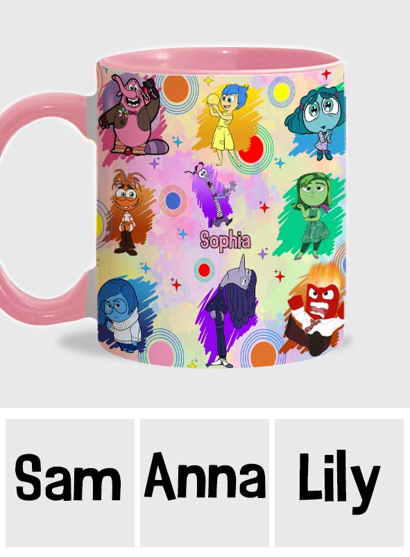 Personalized Accent Mug with Emotions Design Gift for Friends Accent Mug GradoCreations