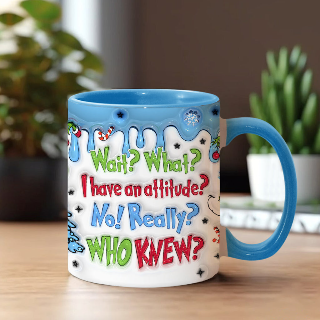 Personalized Grinch Accent Mug Custom Name Christmas Gift Accent Mug GradoCreations