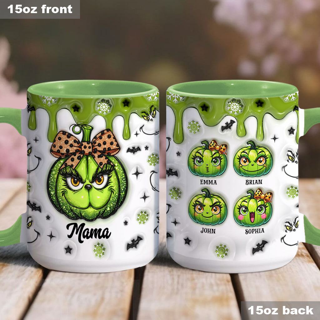 Personalized Grinchy Grandma Accent Mug Custom Name Gift Accent Mug GradoCreations