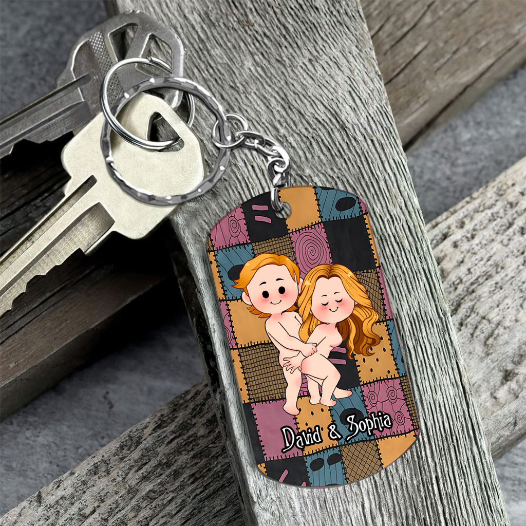Personalized Stainless Steel Keychain Unique Couple Gift Custom Name for Anniversary Stainless Steel Keychain GradoCreations