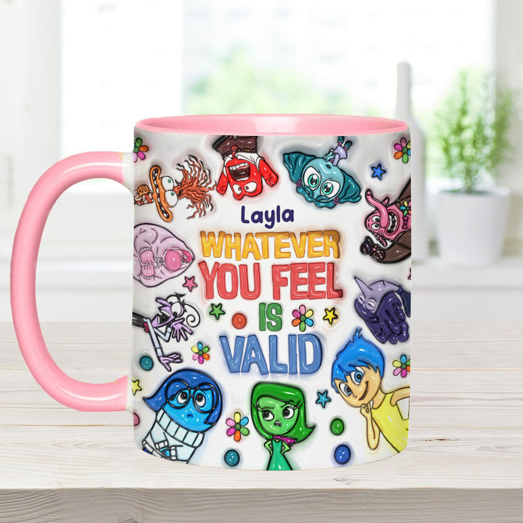 Personalized Accent Mug Whatever You Feel Valid Gift for Kids Accent Mug GradoCreations