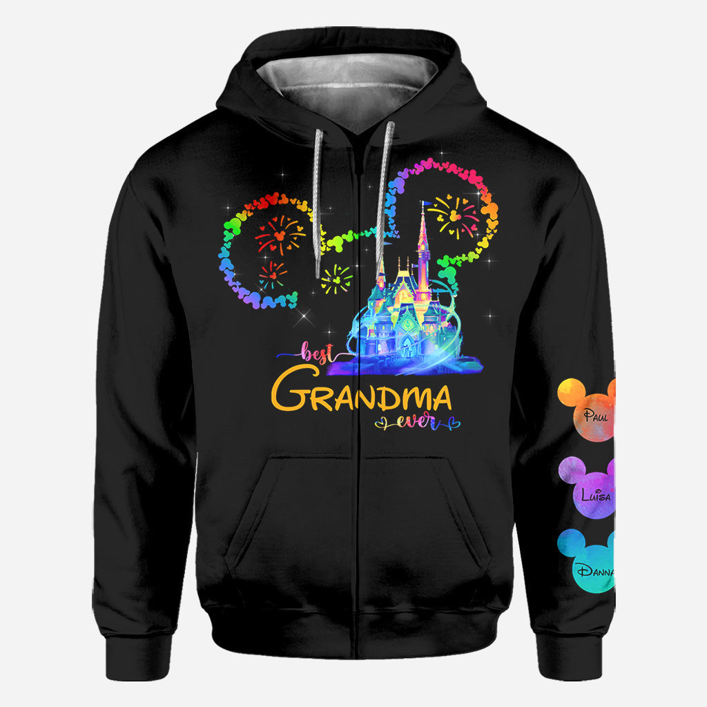 Personalized Colorful Mouse Ear All Over Shirt Gift for Grandma All Over Shirt GradoCreations