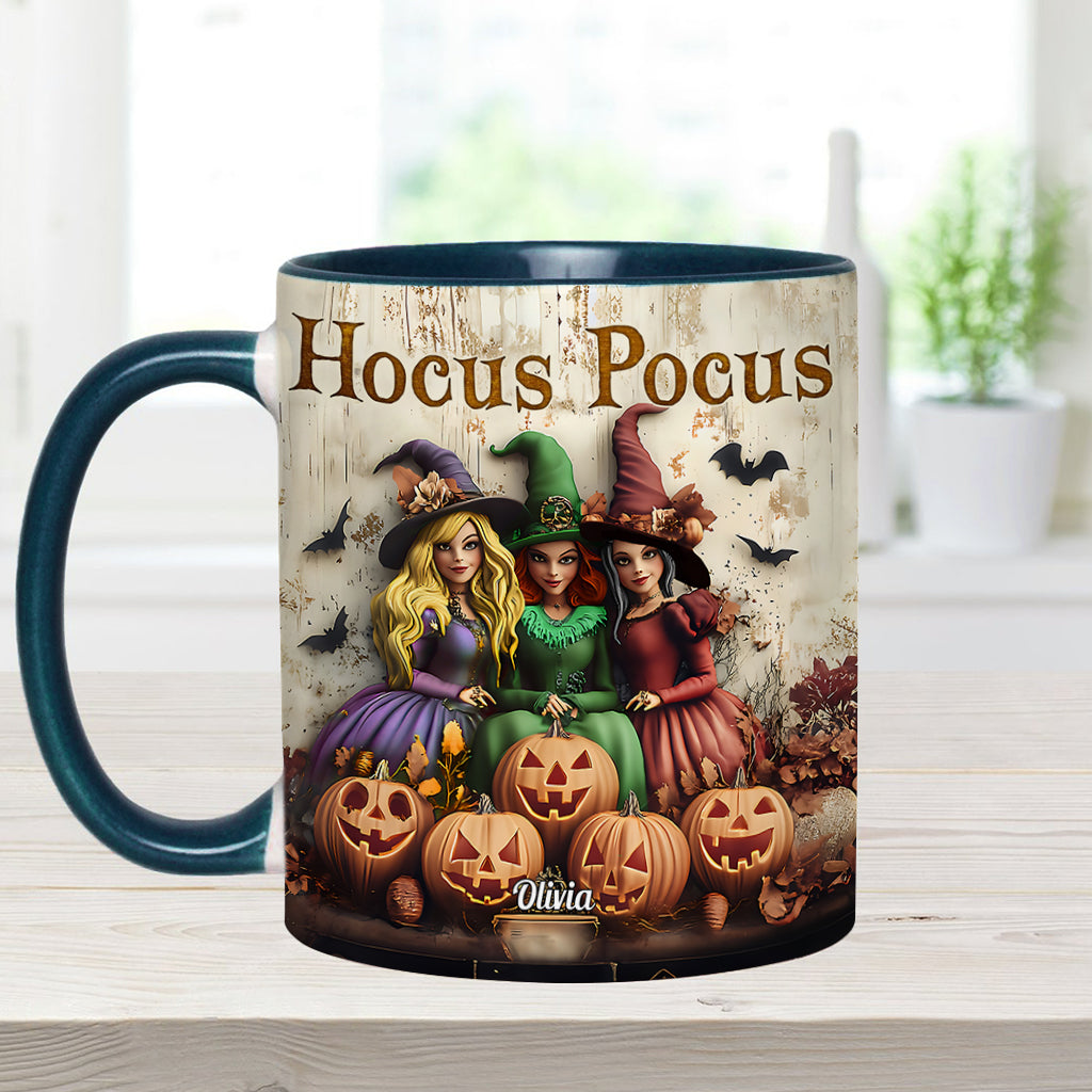 Personalized Hocus Pocus Witches Accent Mug Custom Name Gift Accent Mug GradoCreations