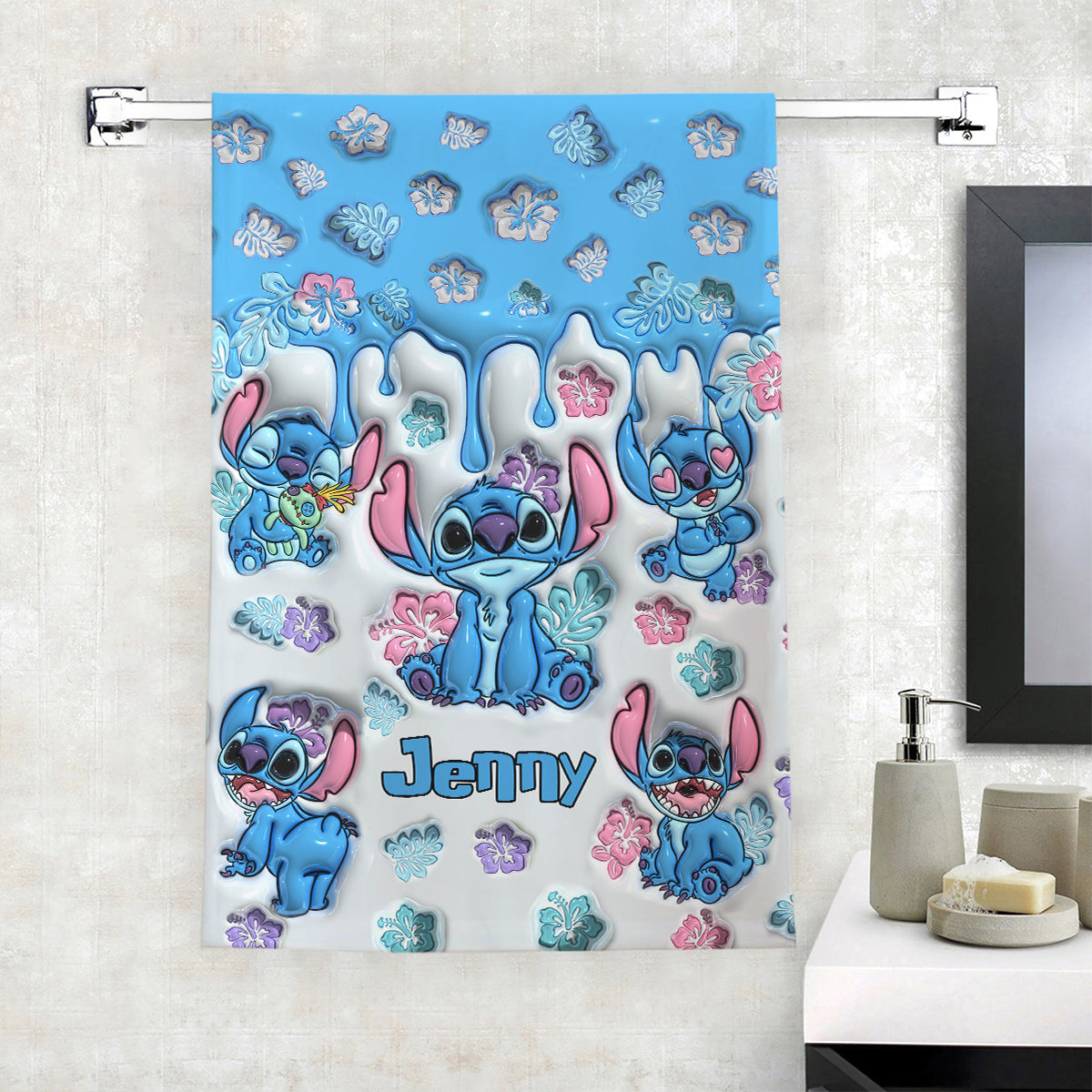 Personalized Ohana Towel Custom Name Hawaiian Gift for Family Towel GradoCreations