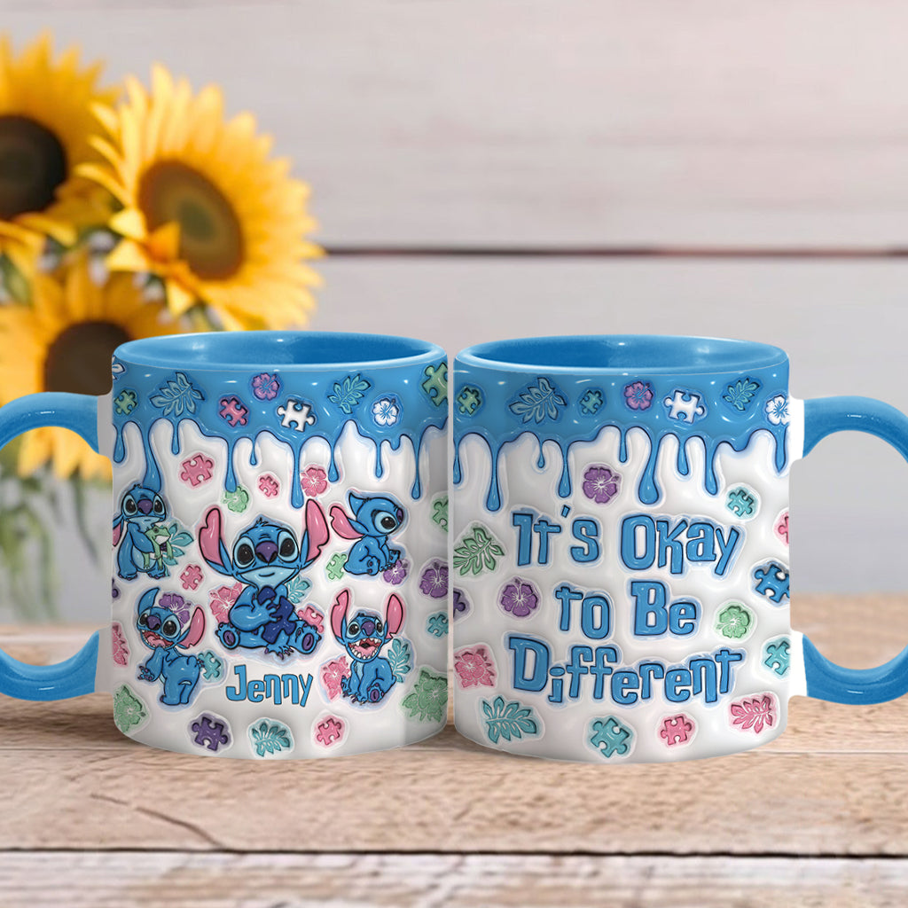 Personalized Autism Awareness Accent Mug Custom Name Gift Accent Mug GradoCreations
